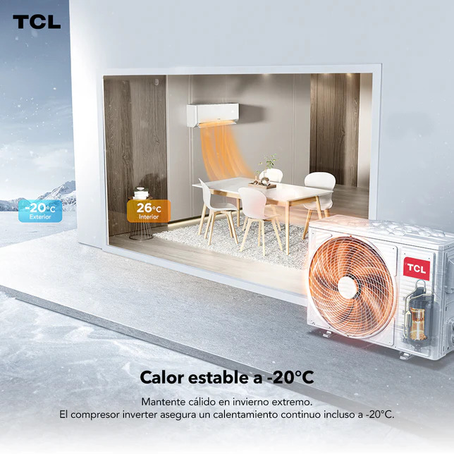 TCL MODELO BREEZEIN 2.0 AIRE ACONDICIONADO SPLIT 24000 BTU INVERTER FRIO/CALOR R32