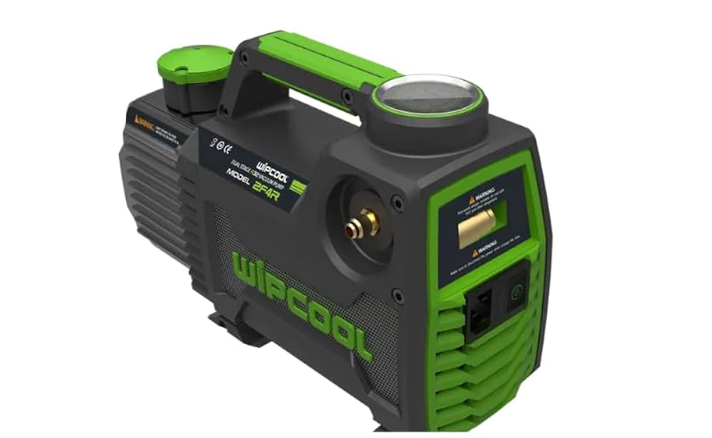 BOMBA DE VACIO 11 CFM WIPCOOL 2 ETAPAS. INCL MANOMETRO