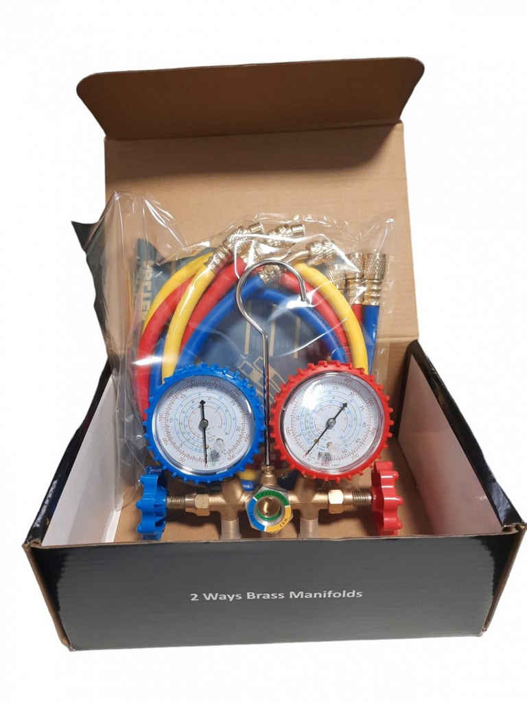 MANIFOLD 36" 800-4000 CON MANGUERAS R410A CUERPO BRONCE ABLTEK