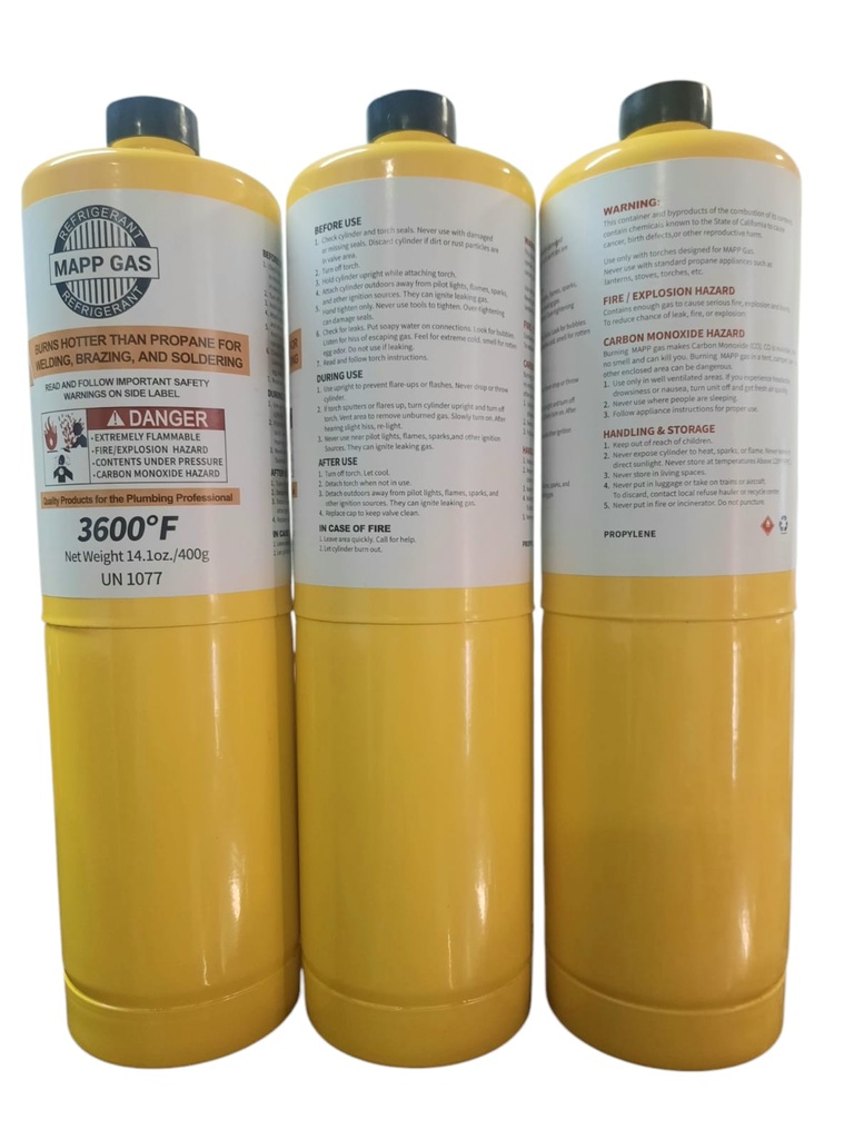 Kit Gas Mapp 400 G x3