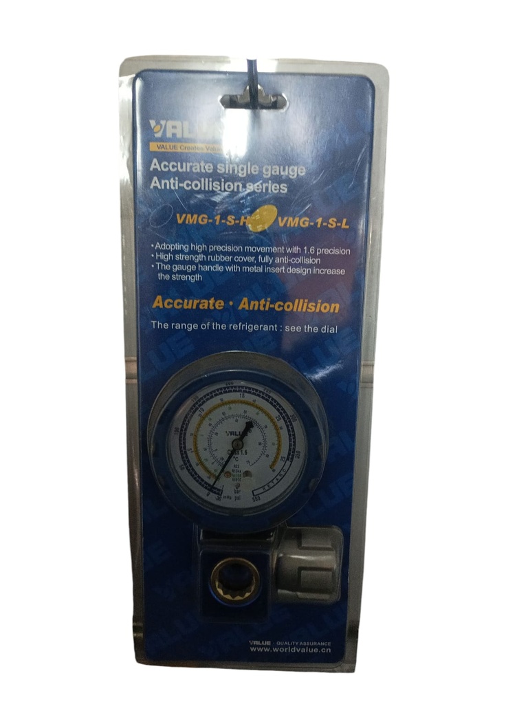VALUE VMG1SL Manómetro Anticolusión Baja (PERILLA COSTADO)