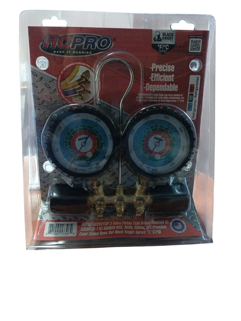 MANOMETRO R32, R290, R600 Premium Black  800 PSI HCPRO