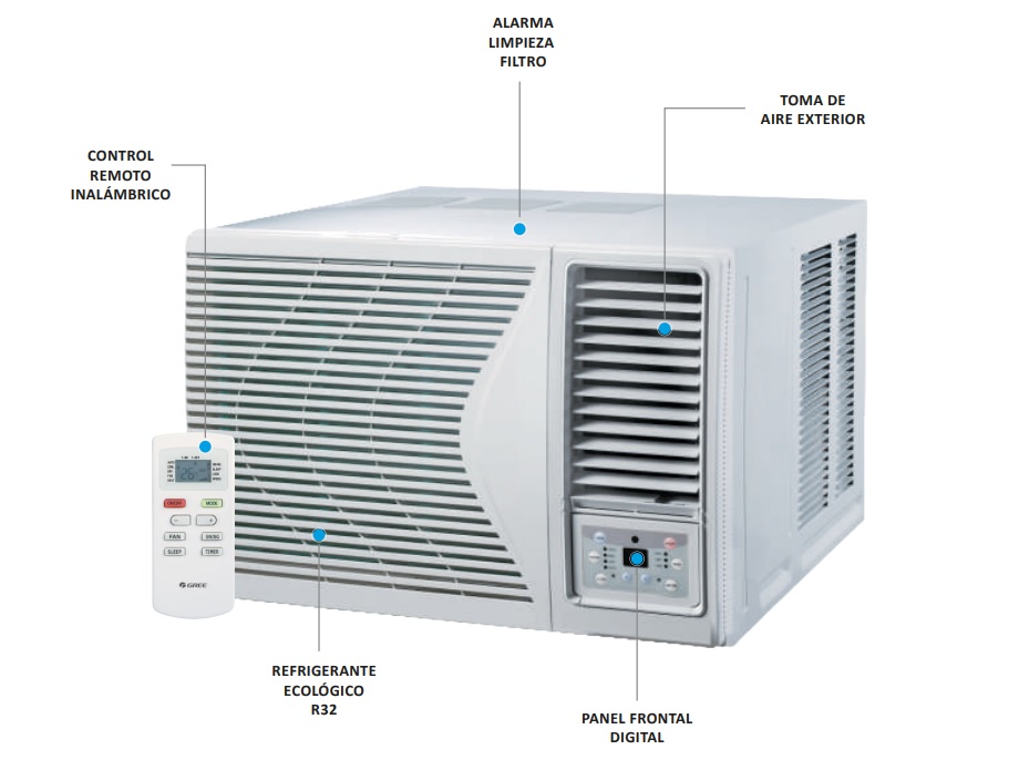 ANWO EAA VENTANA FRIO/CALOR 9.000 BTU R32