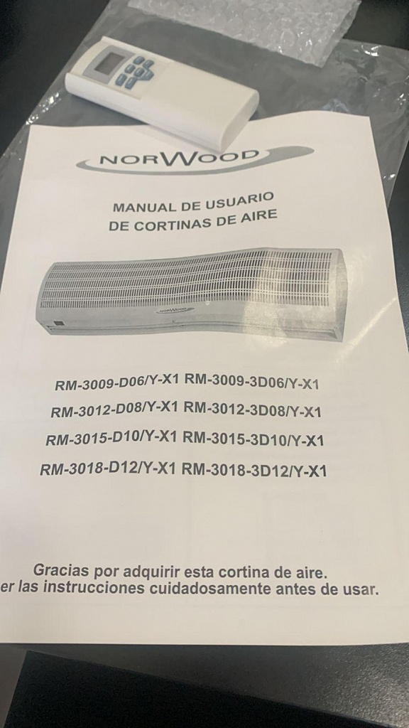 NORWOOD Cortina de Aire con Calefactor 150cm Monofásica