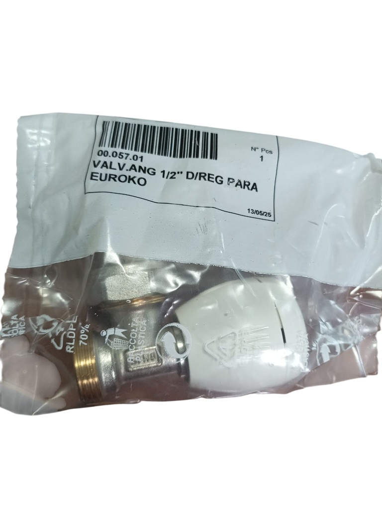 VALV.ANG 1/2" D/REG PARA EUROKO