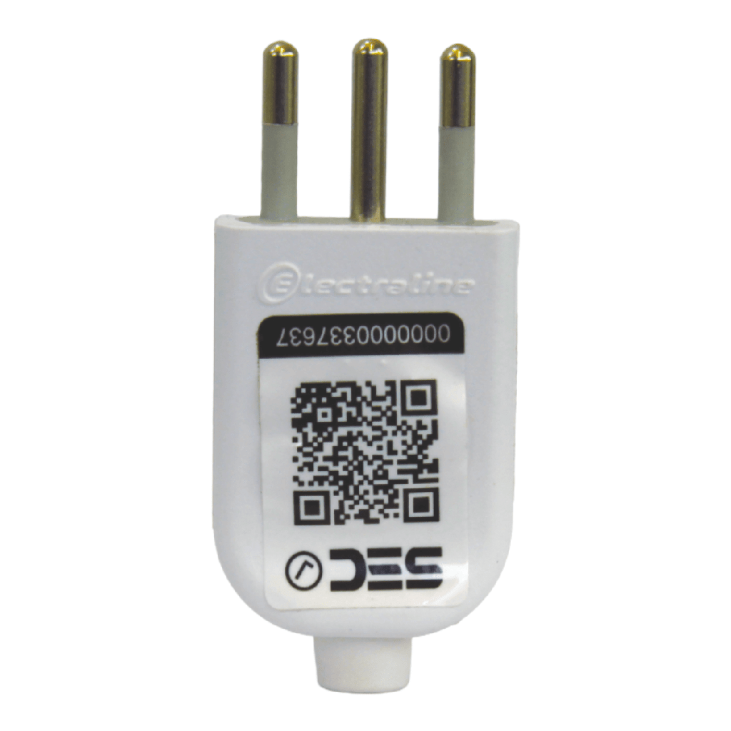 Enchufe Macho Blanco 2P+T 10 Amp 250v bco