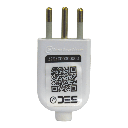 Enchufe Macho Blanco 2P+T 10 Amp 250v bco