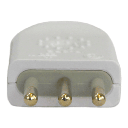 Enchufe Macho Blanco 2P+T 10 Amp 250v bco