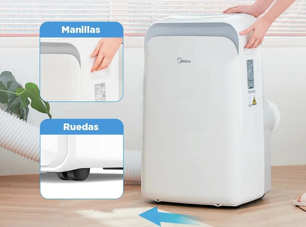 MIDEA PORTATIL 12000btu/h FRIOCALOR R410a