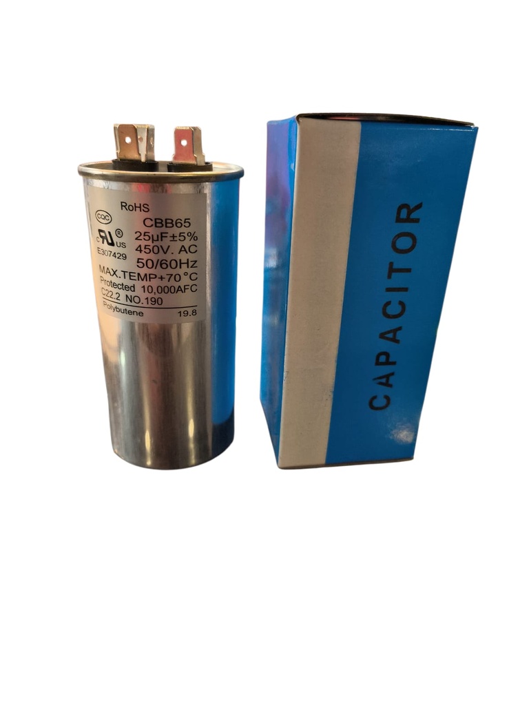 Capacitor de partida 25MFD 370VAC