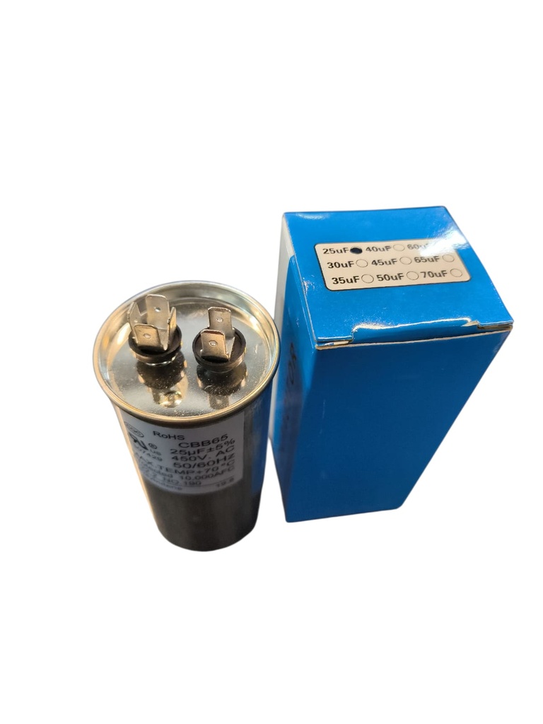 Capacitor de partida 25MFD 370VAC