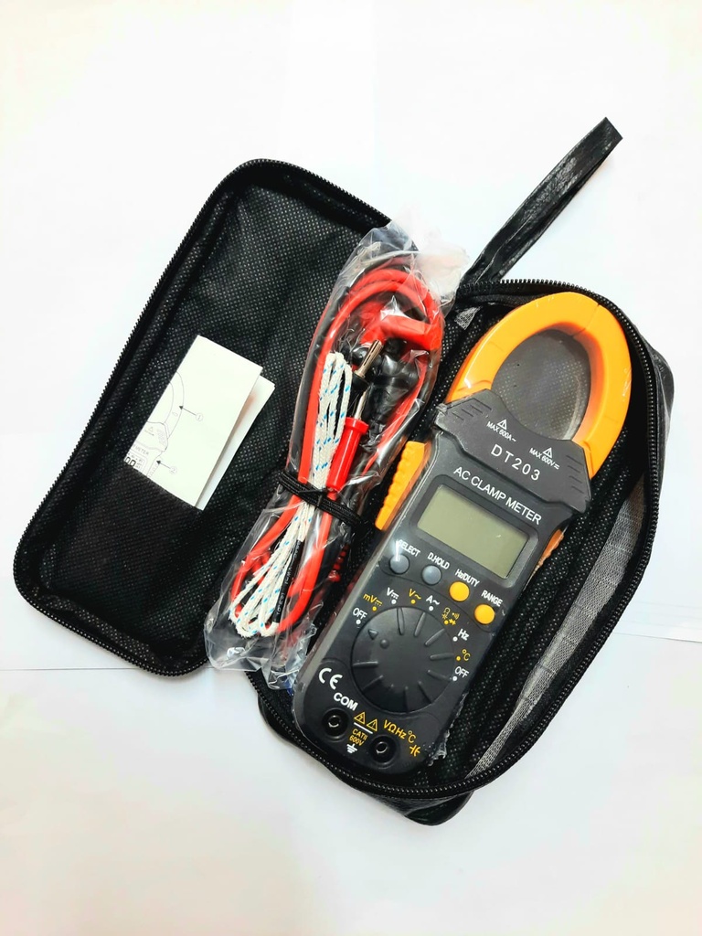 Amperímetro Multitester Tenazas DT203