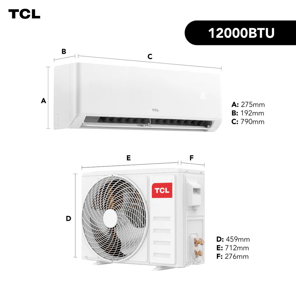 TCL MODELO BREEZEIN 2.0 AIRE ACONDICIONADO SPLIT 12000 BTU INVERTER FRIO/CALOR R32