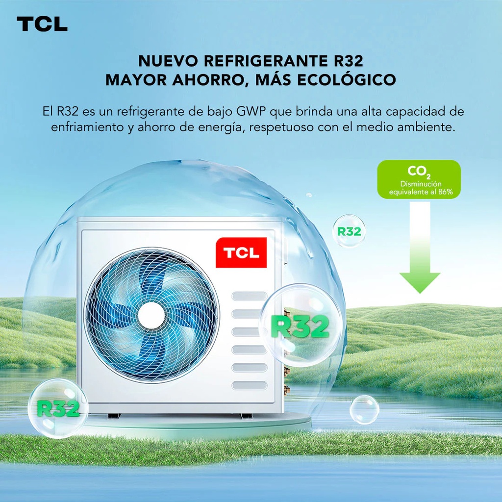 TCL MODELO BREEZEIN 2.0 AIRE ACONDICIONADO SPLIT 9000 BTU INVERTER FRIO/CALOR R32