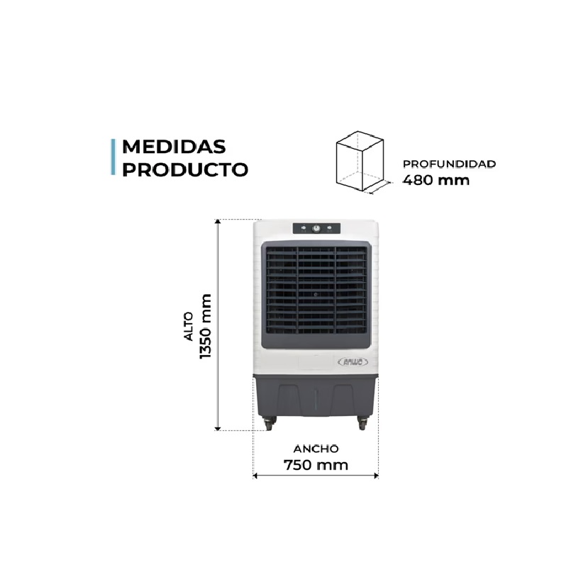 ANWO ENFRIADOR EVAPORATIVO PORTATIL COMERCIAL 8.000MCH