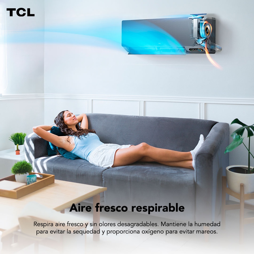 Aire Acondicionado Inverter TCL FreshIN split muro 12000 BTUT
