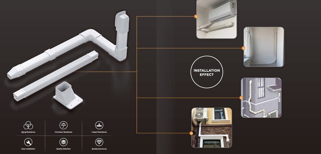 Canaleta de AC ABLTEK Straight Duct 2000x80x65 (LxWxD)