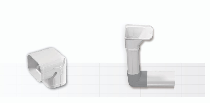 Codo Interior y exterior ABLTEK - Vertical bend 111x86x70x111mm