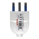 Enchufe  Macho Volante Convert 2P+T 10 Amp BLANCO