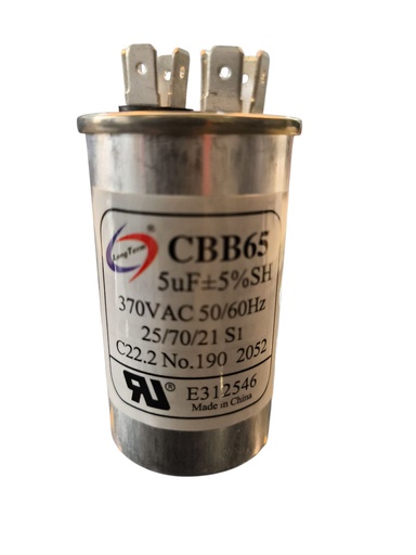 [MT-37R050] Capacitor de partida 5MF 370VAC
