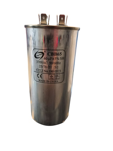 [MT-37R60] Capacitor de partida 60MFD 370VAC 60