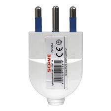 [SCAME 1063002] Enchufe  Macho Volante Convert 2P+T 10 Amp BLANCO