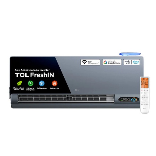 Aire Acondicionado Inverter TCL FreshIN split muro 12000 BTUT